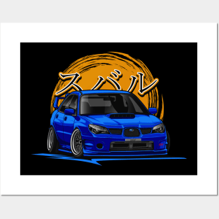 Impreza WRX STi (Blue) Posters and Art